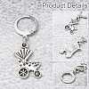 20Pcs 10 Styles Mixed Shapes Alloy Pendant Locking Stitch Markers HJEW-CJ00040-3