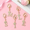 Golden Alloy Rhinestone Keychain KEYC-YW00105-01-4