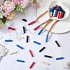 40Pcs 4 Colors Alloy Cord End FIND-GF0008-47A-4