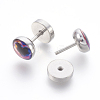304 Stainless Steel Ear Fake Plugs Gauges EJEW-L207-P16-2