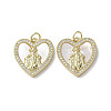 Brass Micro Pave Cubic Zirconia Pendants KK-G485-19D-G-1
