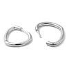 Rack Plating Brass Heart Hoop Earrings for Women EJEW-D059-23P-2