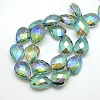 Electroplate Crystal Glass Teardrop Beads Strands EGLA-F067B-03-2