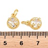 Brass Pave Cubic Zirconia Charms KK-K340-52G-4