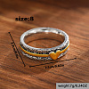Retro Alloy Heart Finger Rings for Women WG68F8B-01-3