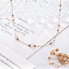 304 Stainless Steel & Glass Link Chain Necklaces NJEW-U026-22G-4