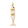 Brass Enamel Pendants KK-P339-24G-01-1