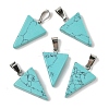 Synthetic Turquoise Pendants G-B127-04P-03-2