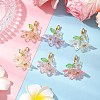 6Pcs Flower Butterfly Acrylic Pendant Decoration HJEW-JM02942-2