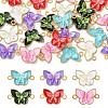 12Pcs 6 Colors Alloy Enamel Connector Charms ENAM-YW0008-53-1