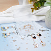 CREATCABIN 16Pcs 2 Style Brass Stud Earring Findings KK-CN0001-89-7