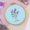 DIY Flower Pattern Embroidery Painting Kits PW-WG38332-06-1