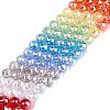 Electroplate Transparent Glass Beads Strands EGLA-Q135-8MM-C03-1