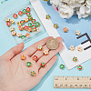 42Pcs 7 Styles Alloy Enamel European Beads ENAM-GO0001-17-3