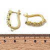 Flat Round Brass Micro Pave Clear Cubic Zirconia Hoop Earring Findings KK-A289-02G-3