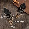 Bohemian Style Black Fringe Dangle Earrings FQ3351-4