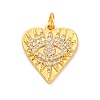 Brass Micro Pave Cubic Zirconia Pendants KK-U033-07G-01-1