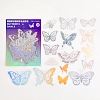 45Pcs PVC Plastic Waterproof Laser Stickers STIC-PW0009-02B-1