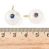 Natural Quartz Crystal Flat Round Pendants G-H318-01G-12-3