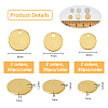 180Pcs 6 Styles 201 & 304 Stainless Steel Stamping Blank Tag Pendants STAS-DC0016-17-2