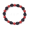 Synthetic Turquoise Beaded Stretch Bracelets BJEW-JB12093-03-2