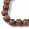 Wood Mala Bead Bracelets BJEW-S140-08B-4