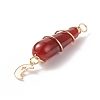 Dyed Natural Carnelian Big Pendants PALLOY-JF01866-02-3