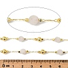 Handmade White Jade Faceted Round Beaded Chains CHC-F021-01G-03-2