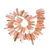 Spray Painted Electroplate Natural Quartz Crystal Points Beads Strands G-Q610-02H-2