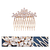 Cubic Zirconia Hair Combs PW-WG10096-01-1