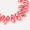 Electroplate Glass Beads Strands X-EGLA-J068-AB02-1