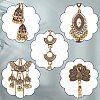 8 Pairs 8 Style Zinc Alloy Dangle Stud Earrings for Women EJEW-AN0003-16-6
