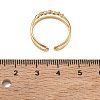 304 Stainless Steel Pave Cubic Zirconia Cuff Open Rings CU-CBA46D5-04G-3