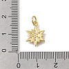 Brass Micro Pave Cubic Zirconia Snaowflake Charms KK-D431-041C-G-3
