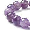 Natural Amethyst Beaded Stretch Bracelets BJEW-A117-E-40-3