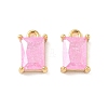 Brass Crushed Ice Cut Cubic Zirconia Pendants KK-D024-25A-G-1