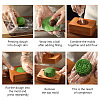 3 Styles Rose & Sakura Wooden Hand Press Moon Cake Maker WOOD-FG0001-43-5