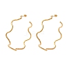 304 Stainless Steel Wavy Stud Earrings EJEW-R028-02G-4