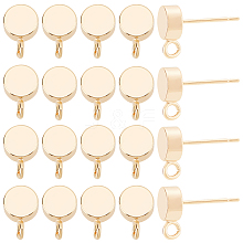 BENECREAT Brass Stud Earring Findings KK-BC0001-24G