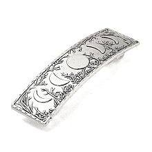 Rectangle with Moon Phase Pattern Alloy Hair Barrettes PHAR-G011-01AS