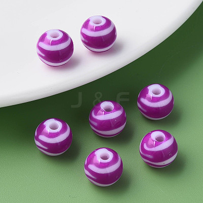 Opaque Striped Acrylic Beads LS-MACR-S373-27A-02-1