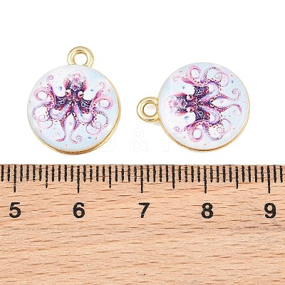 Ocean Theme Printed Alloy Pendants AL-CBA49CA-08D-1