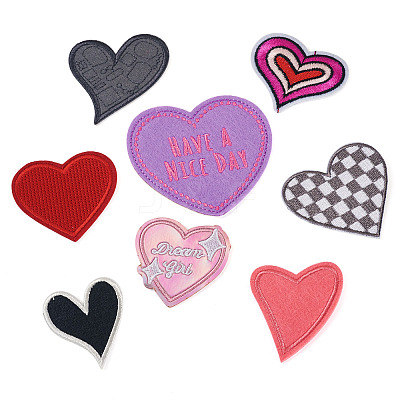 8Pcs 8 Styles Computerized Embroidery Cloth Patches PATC-TA0001-38A-1