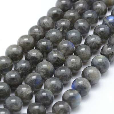 Natural Labradorite Beads Strands G-P326-01-6mm-1