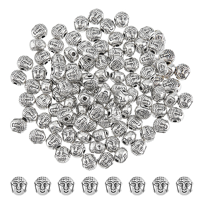 100Pcs Tibetan Style Alloy Beads TIBEB-DC0001-09-1