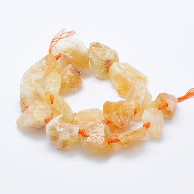 Natural Citrine Beads Strands G-K203-63-1