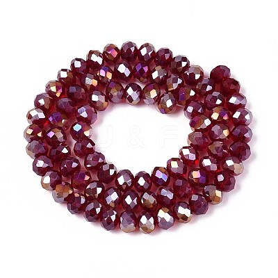 Electroplate Glass Bead Strands EGLA-J047-6x4mm-AB07-1