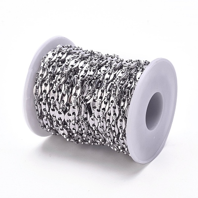 Tarnish Resistant 304 Stainless Steel Coffee Bean Chains CHS-G011-14P-1
