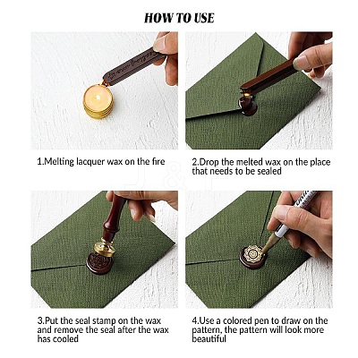 Wax Seal Stamp Set AJEW-WH0131-402-1