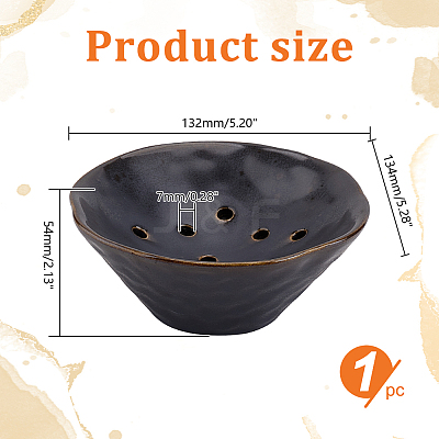 Bowl Shape Ceramic Vase AJEW-WH0528-64-1